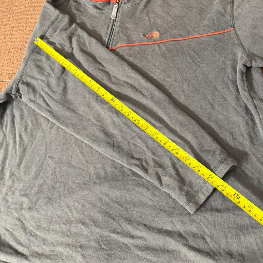 The North Face A5 Series Mens XXL 1/4 Zip‎ Pullover Grey Orange Logo Sweatshirt